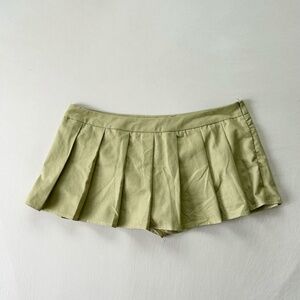 Lioness Sage Green Micro Mini Pleated Skort - NEW w/o tags